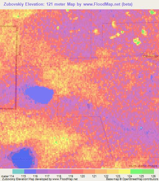 Zubovskiy,Russia Elevation Map