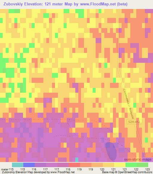 Zubovskiy,Russia Elevation Map