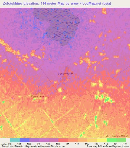 Zolotukhino,Russia Elevation Map