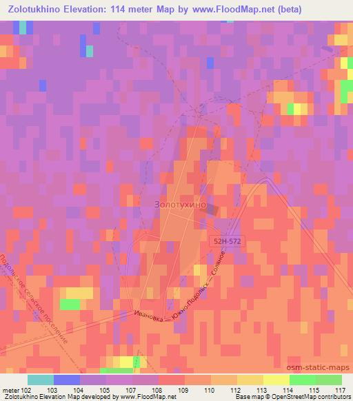 Zolotukhino,Russia Elevation Map