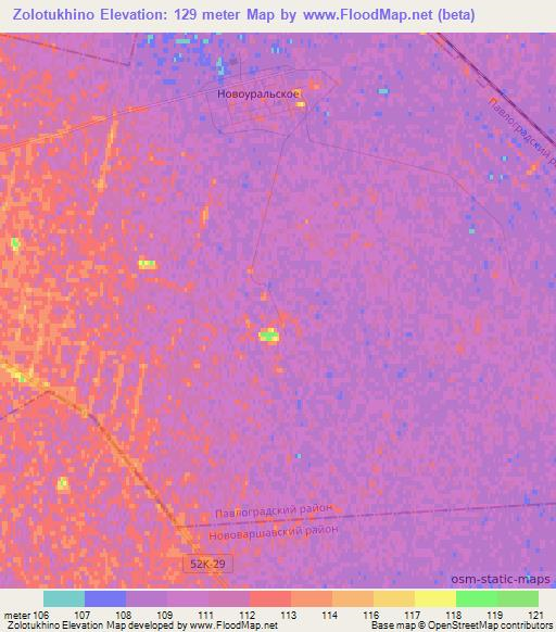 Zolotukhino,Russia Elevation Map