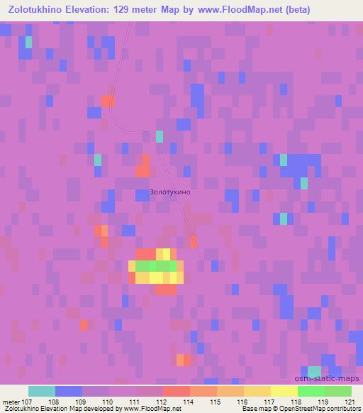 Zolotukhino,Russia Elevation Map