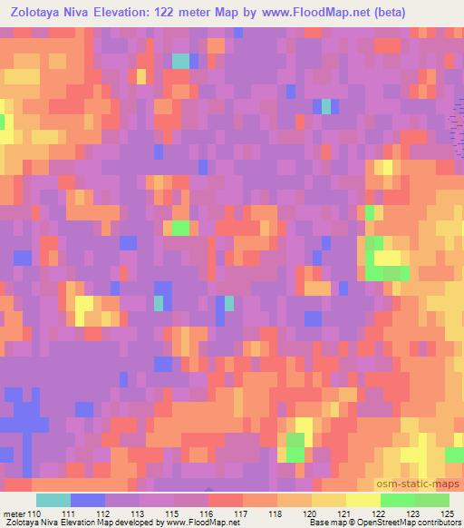 Zolotaya Niva,Russia Elevation Map