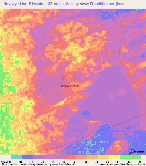 Novovyatkino,Russia Elevation Map