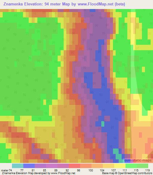 Znamenka,Russia Elevation Map