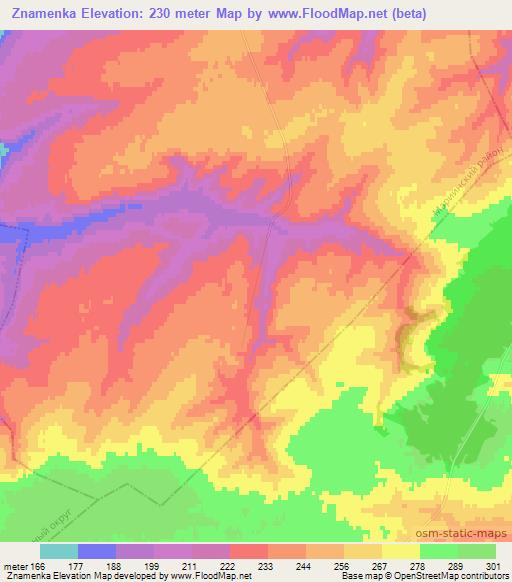 Znamenka,Russia Elevation Map