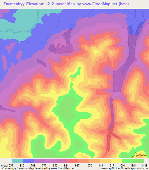 Znamenityy,Russia Elevation Map