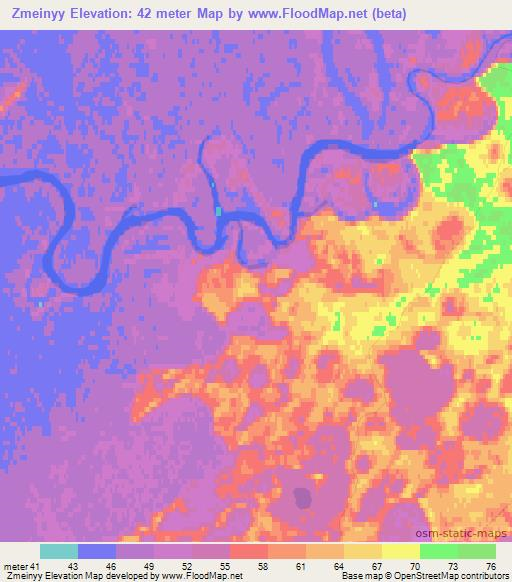 Zmeinyy,Russia Elevation Map