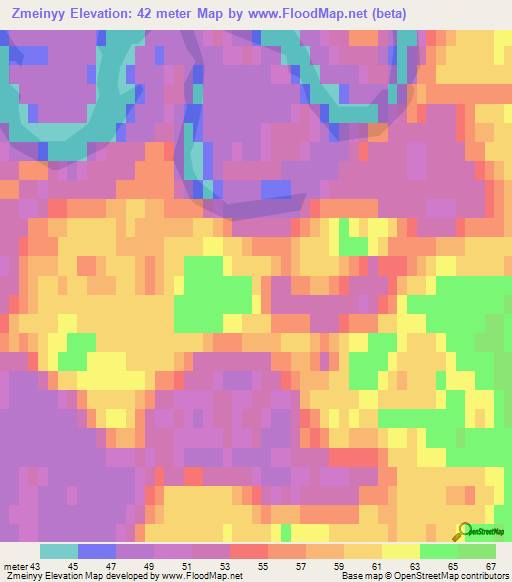 Zmeinyy,Russia Elevation Map