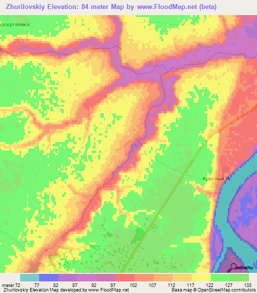 Zhurilovskiy,Russia Elevation Map