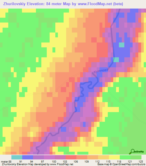 Zhurilovskiy,Russia Elevation Map