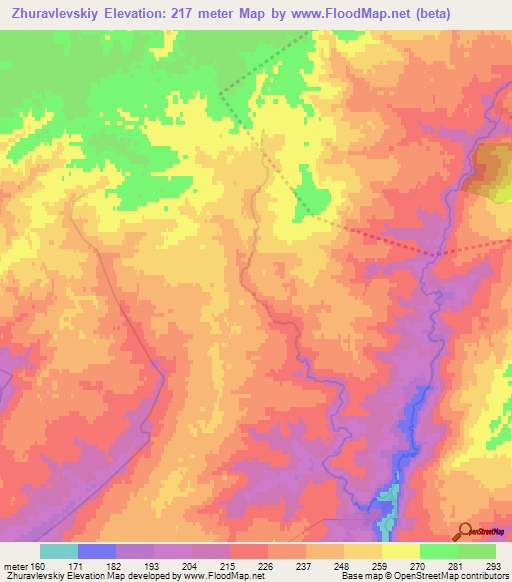 Zhuravlevskiy,Russia Elevation Map