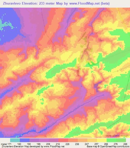 Zhuravlevo,Russia Elevation Map