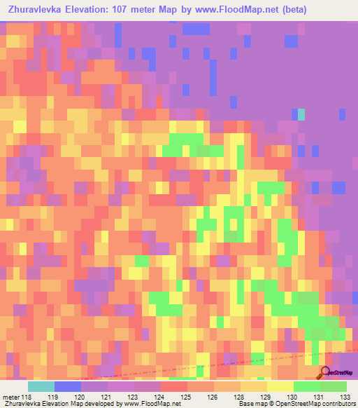 Zhuravlevka,Russia Elevation Map