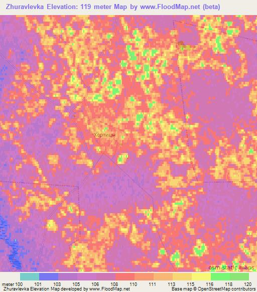 Zhuravlevka,Russia Elevation Map