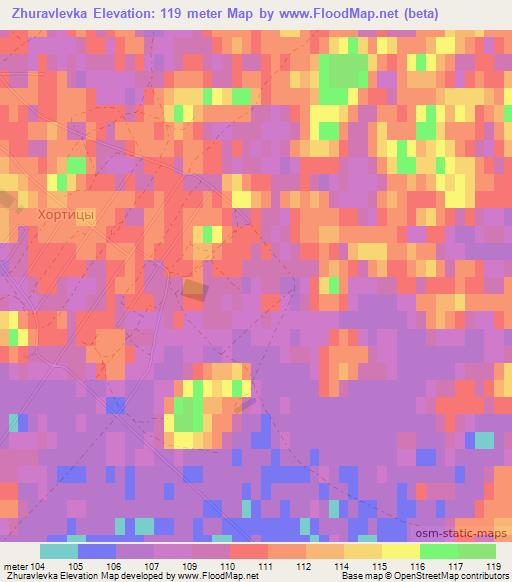 Zhuravlevka,Russia Elevation Map