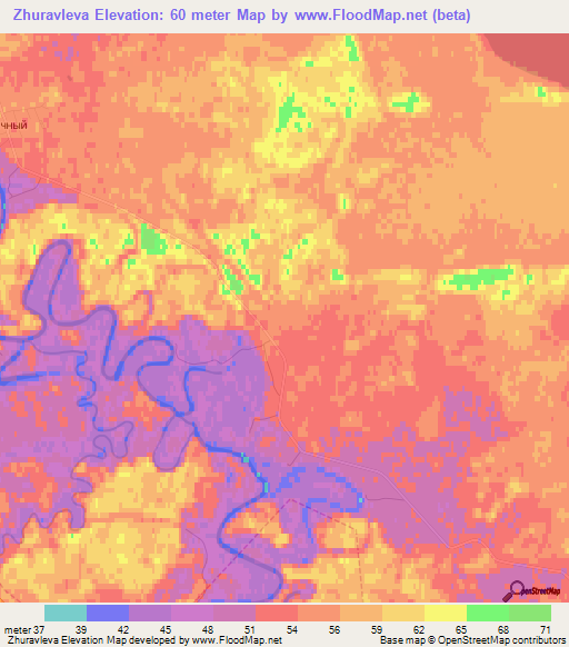 Zhuravleva,Russia Elevation Map