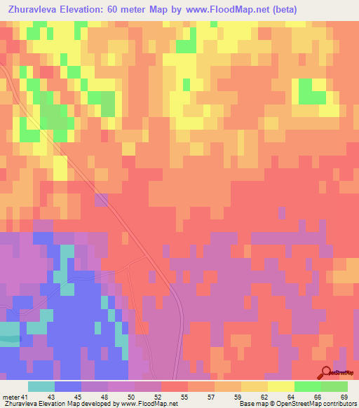 Zhuravleva,Russia Elevation Map