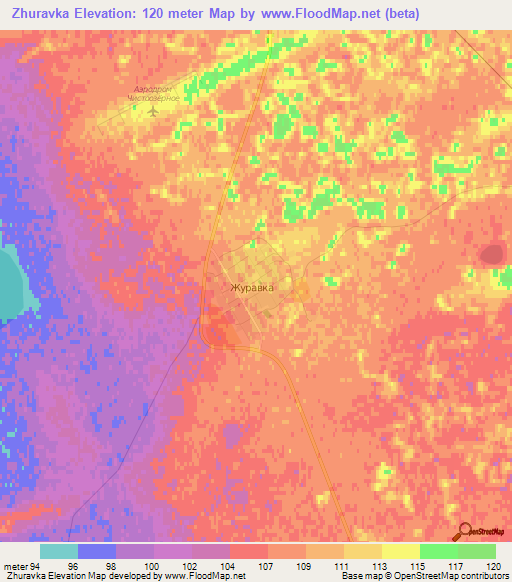 Zhuravka,Russia Elevation Map