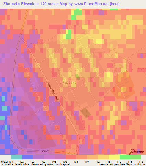 Zhuravka,Russia Elevation Map