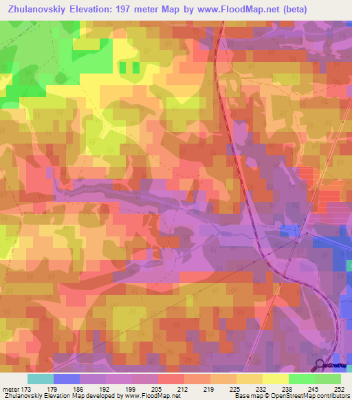 Zhulanovskiy,Russia Elevation Map