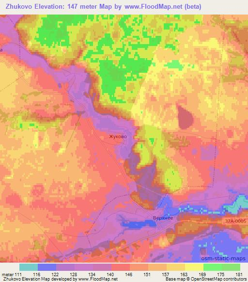 Zhukovo,Russia Elevation Map