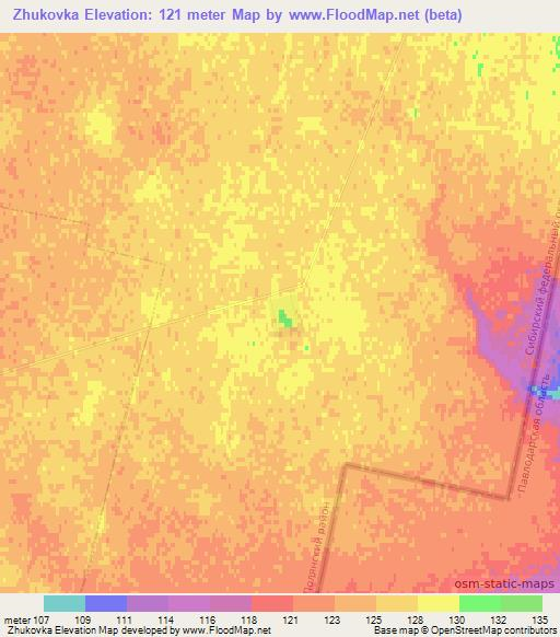 Zhukovka,Russia Elevation Map