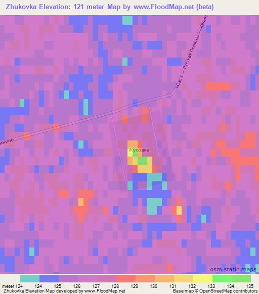 Zhukovka,Russia Elevation Map