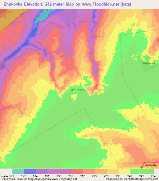 Zhukovka,Russia Elevation Map