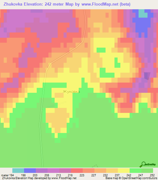 Zhukovka,Russia Elevation Map