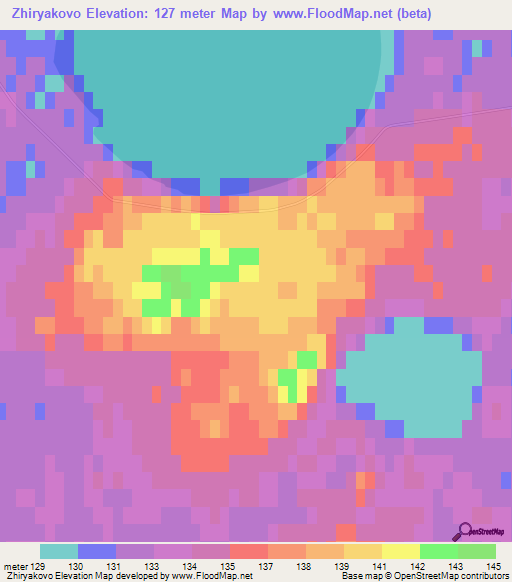 Zhiryakovo,Russia Elevation Map