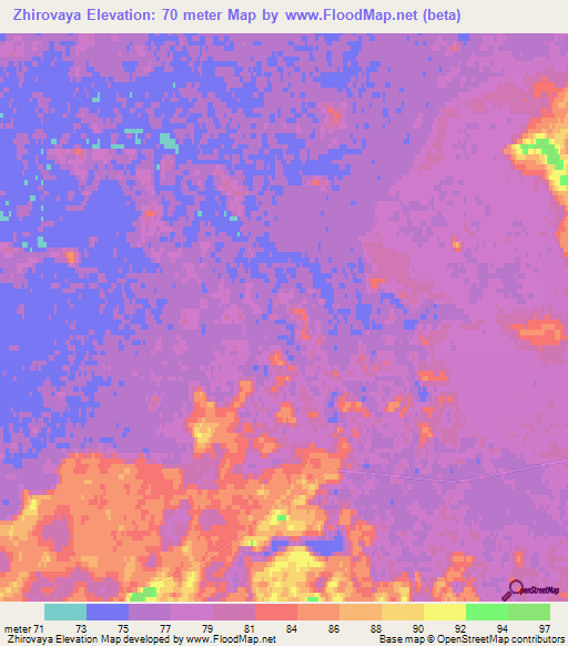 Zhirovaya,Russia Elevation Map