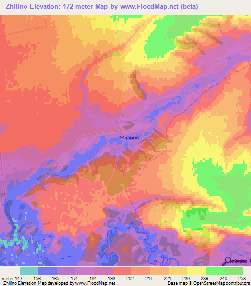 Zhilino,Russia Elevation Map