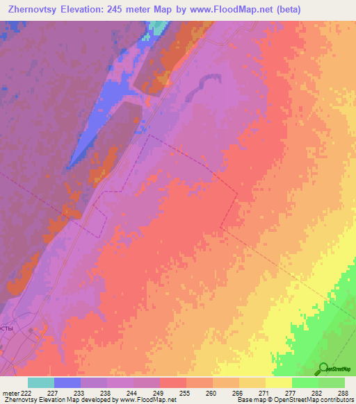 Zhernovtsy,Russia Elevation Map