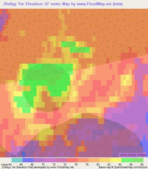 Zheltyy Yar,Russia Elevation Map