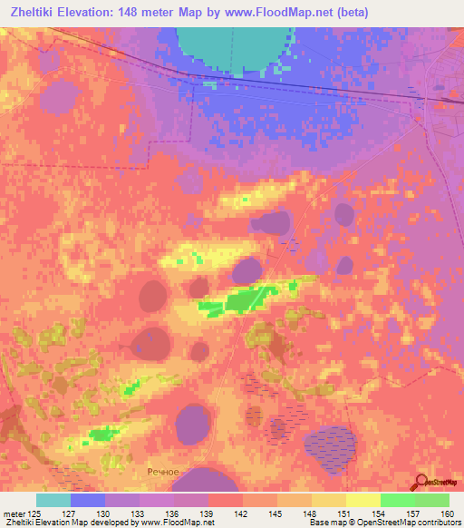 Zheltiki,Russia Elevation Map