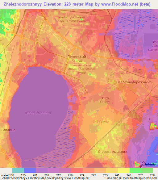 Zheleznodorozhnyy,Russia Elevation Map