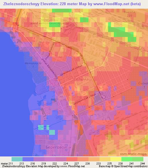 Zheleznodorozhnyy,Russia Elevation Map