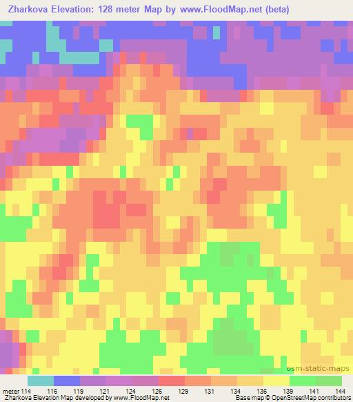 Zharkova,Russia Elevation Map