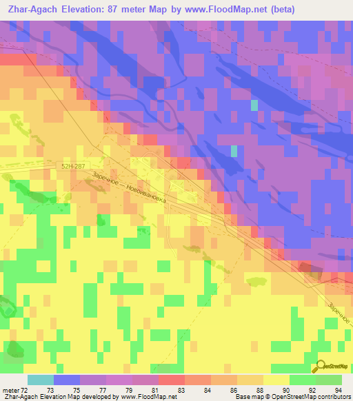 Zhar-Agach,Russia Elevation Map