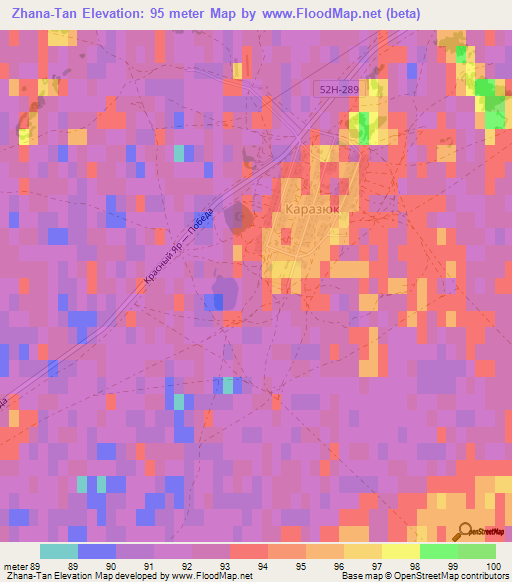 Zhana-Tan,Russia Elevation Map