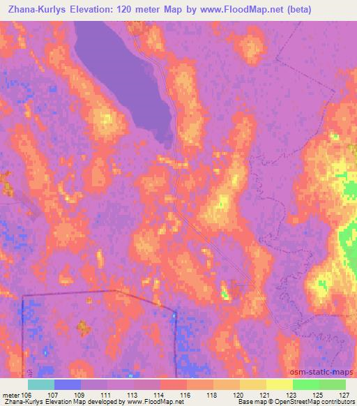 Zhana-Kurlys,Russia Elevation Map