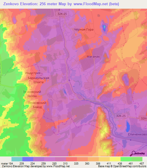 Zenkovo,Russia Elevation Map