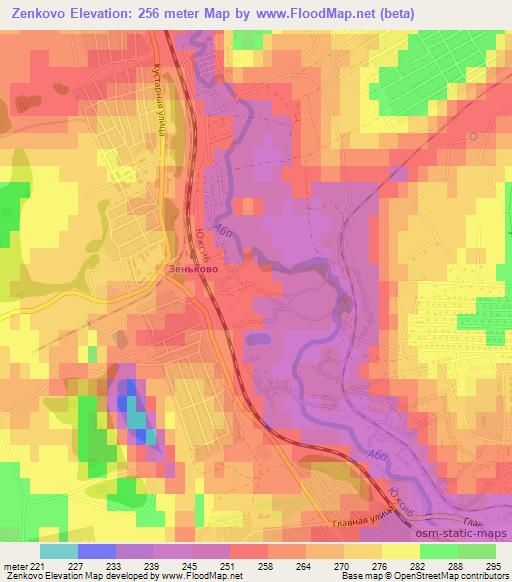 Zenkovo,Russia Elevation Map