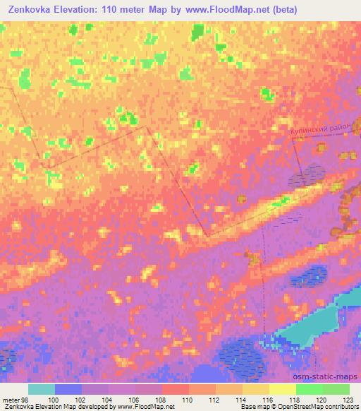 Zenkovka,Russia Elevation Map