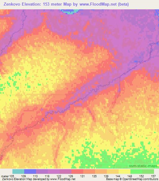 Zenkovo,Russia Elevation Map