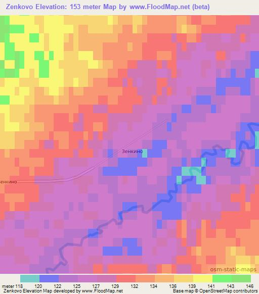 Zenkovo,Russia Elevation Map
