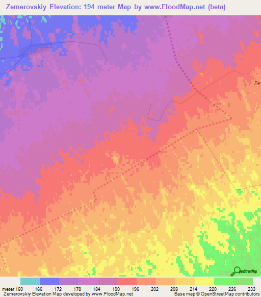 Zemerovskiy,Russia Elevation Map