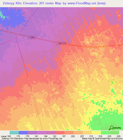 Zelenyy Klin,Russia Elevation Map