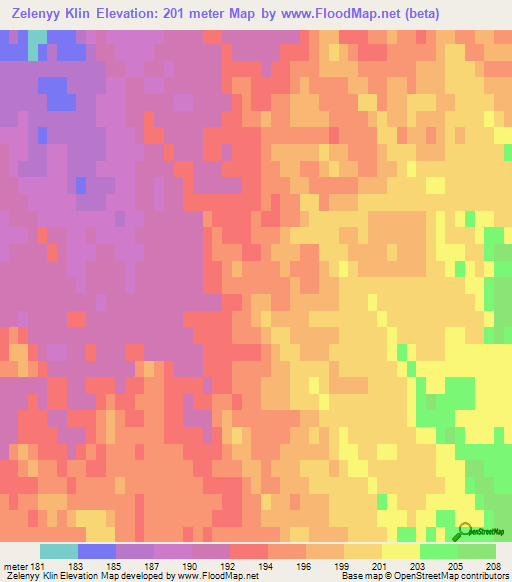 Zelenyy Klin,Russia Elevation Map